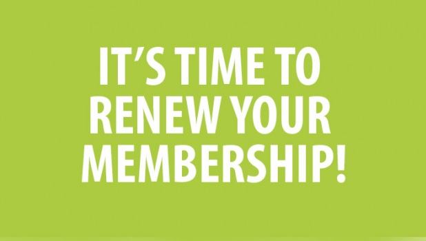 It's time to renew your membership!