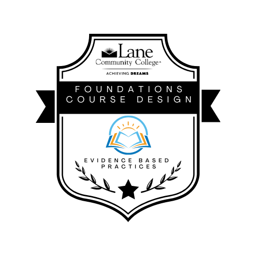 Foundations of Course Design Example Badge