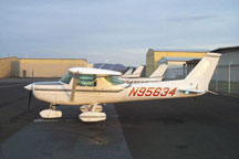 Cessna 152 aircraft on runway