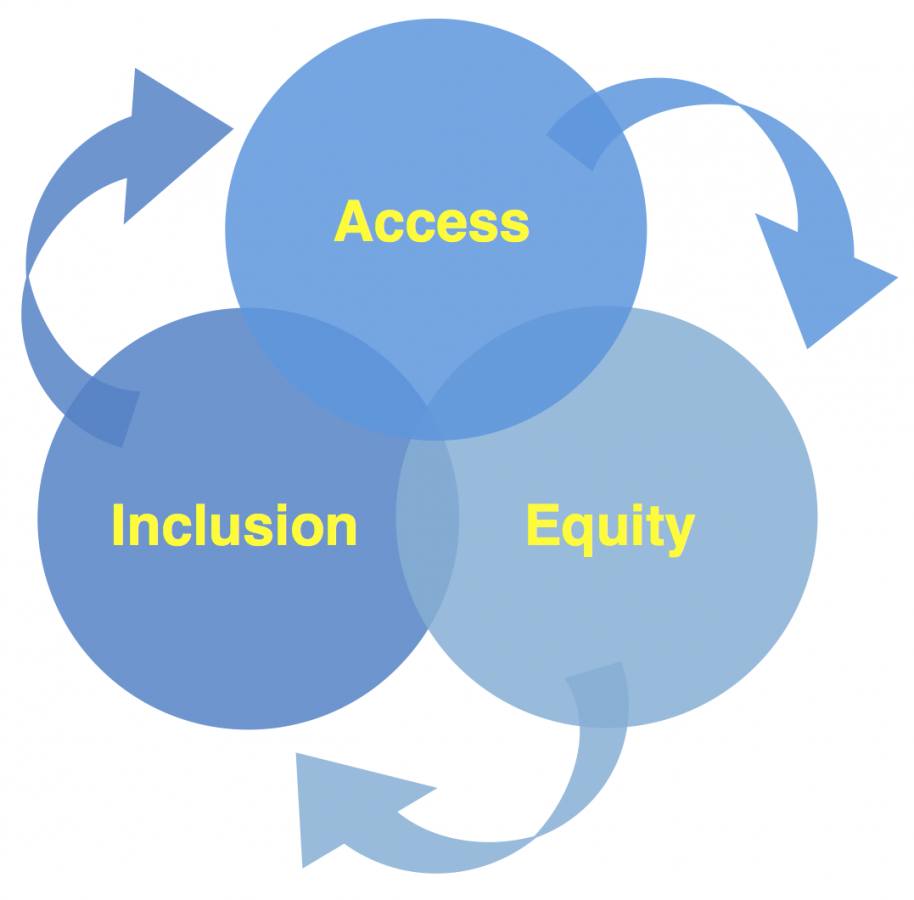 access, equity, inclusion venn diagram