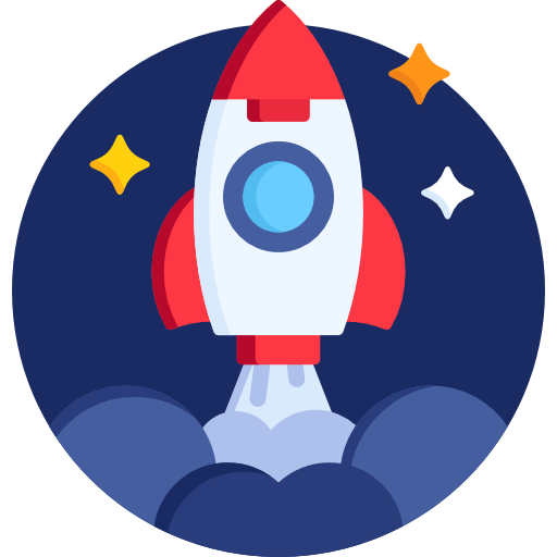 Rocket as a metaphor for launching your course. Rocket icons created by Freepik - Flaticon.com