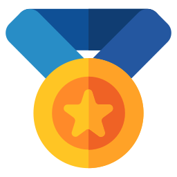 A medal that represents winning a challenge!