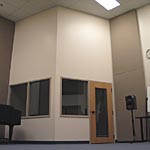 outside of the recordding studio isolation booth