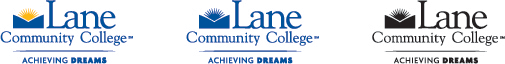 LCC Acheiving Dreams logos - 2 color, 1 color blue, 1 color black