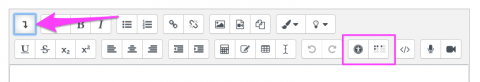 example of the atto toolbar in Moodle