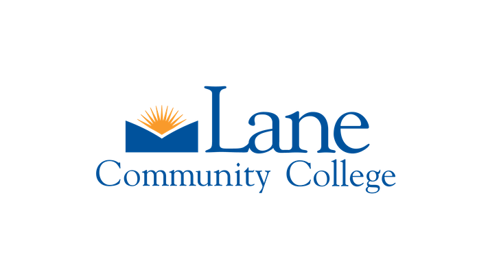 official blue and gold lane community college logo