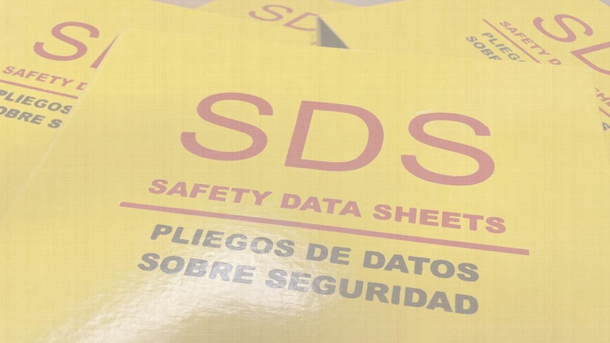 Picture of safety data sheet binder cover
